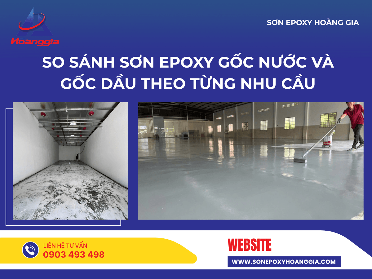 So sánh sơn epoxy gốc nước và gốc dầu theo từng nhu cầu