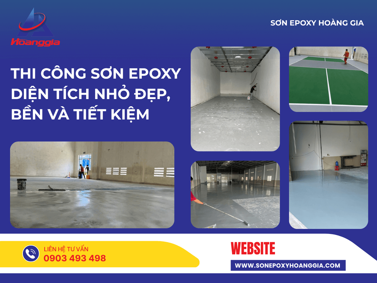 Thi công sơn epoxy diện tích nhỏ đẹp, bền và tiết kiệm