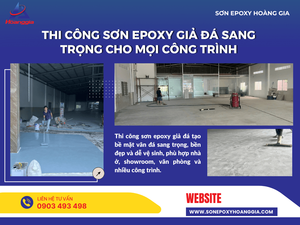 Thi công sơn epoxy giả đá sang trọng cho mọi công trình