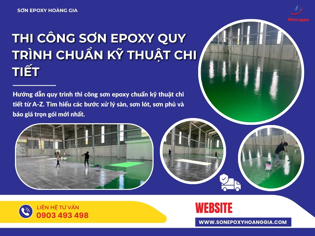 Thi công sơn epoxy quy trình chuẩn kỹ thuật chi tiết