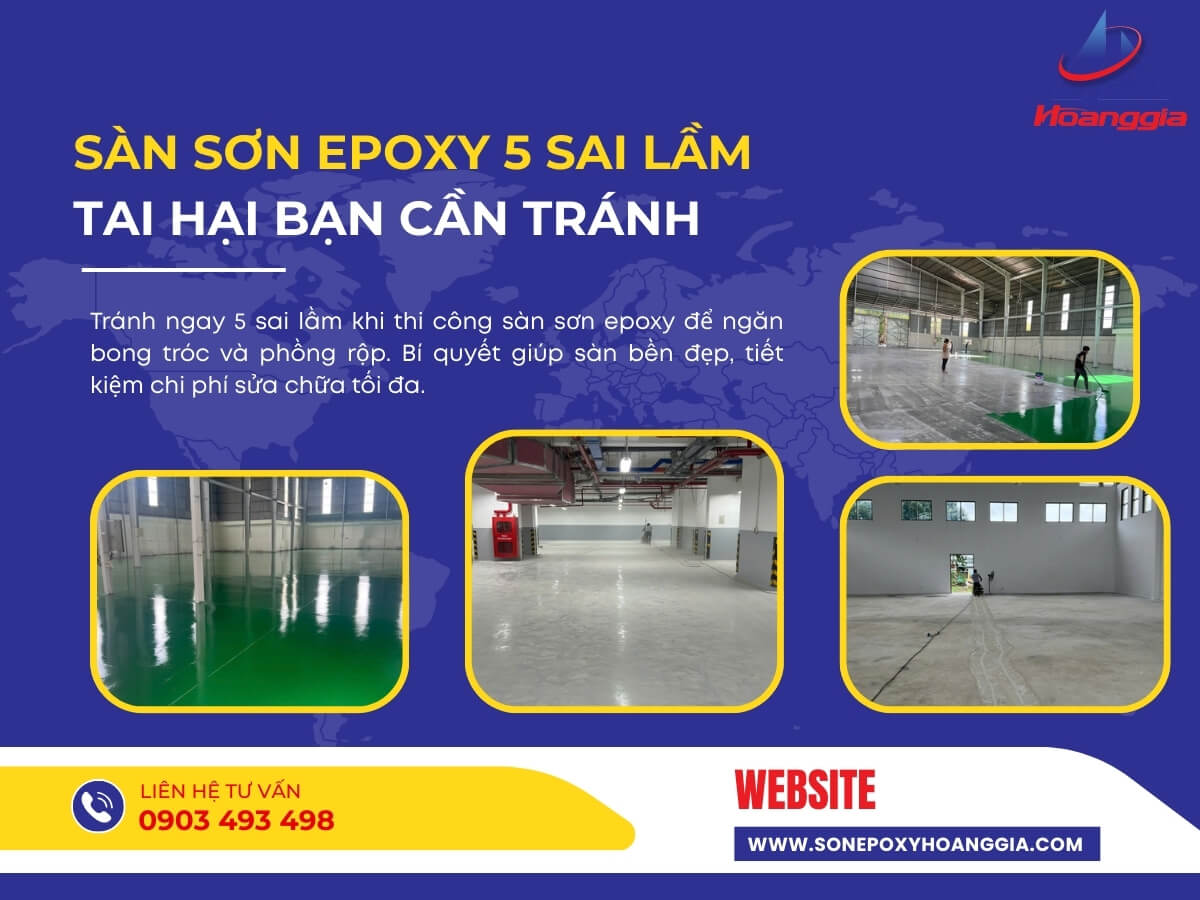 Sàn sơn epoxy 5 sai lầm tai hại bạn cần tránh