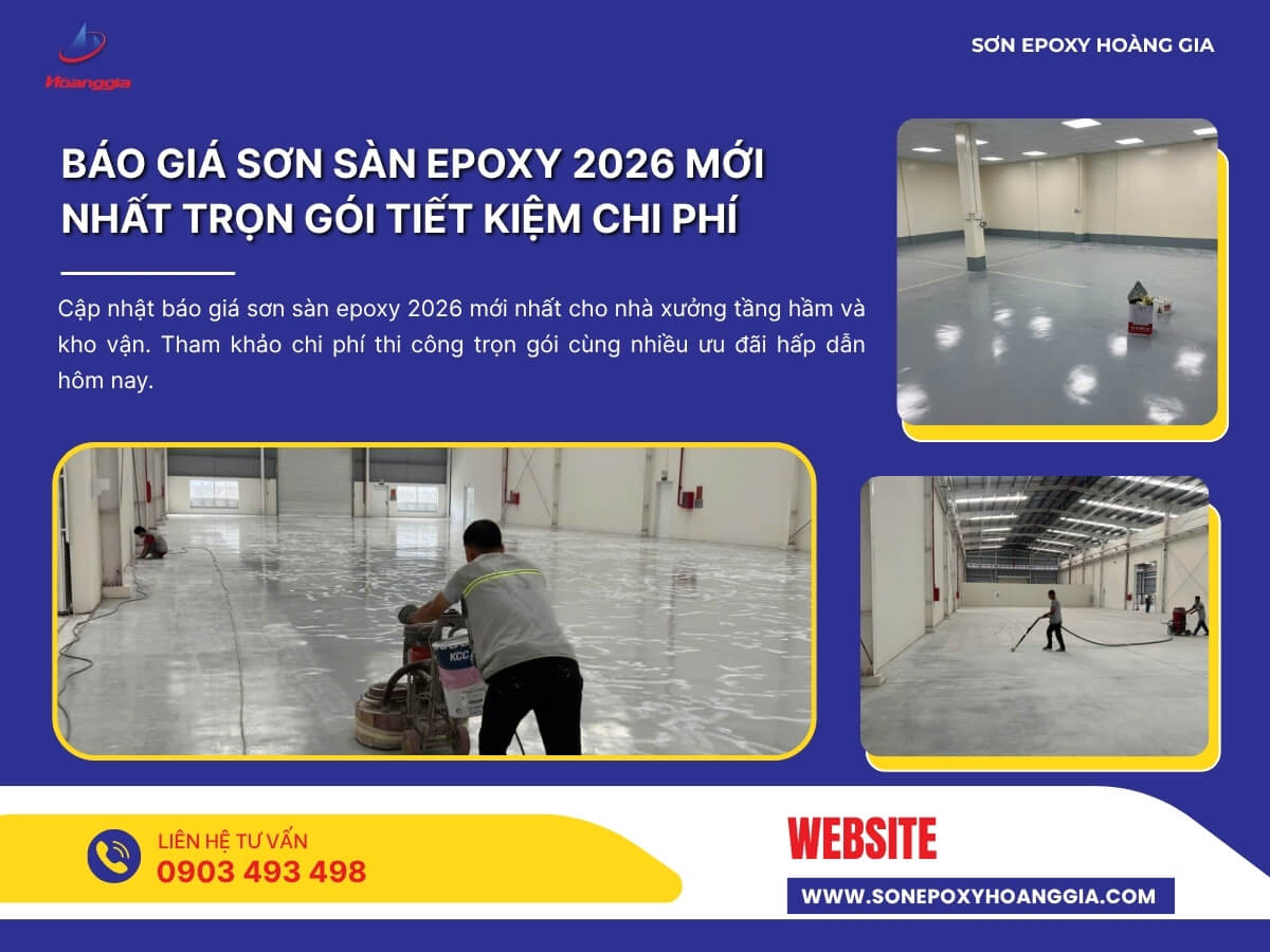 Báo giá sơn sàn epoxy 2026 mới nhất trọn gói tiết kiệm chi phí