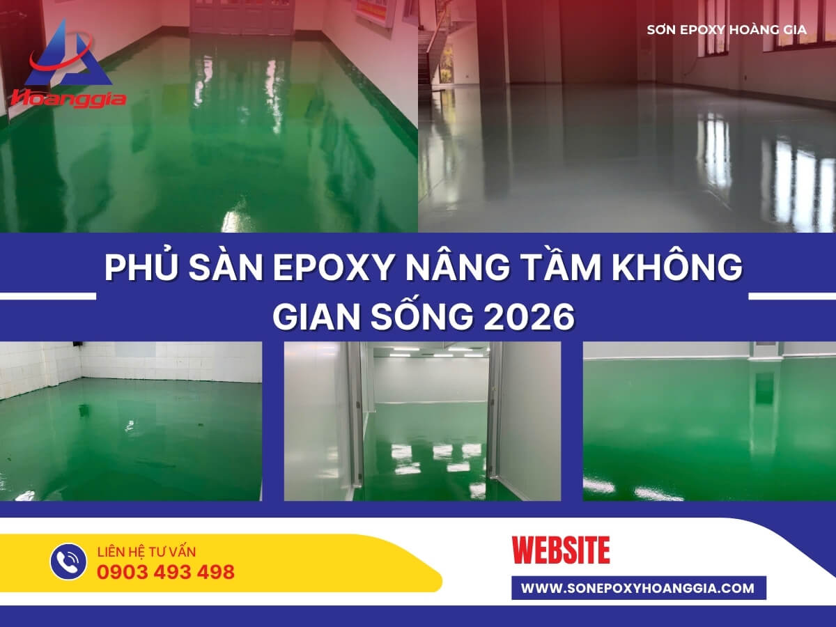 Phủ sàn epoxy nâng tầm không gian sống 2026