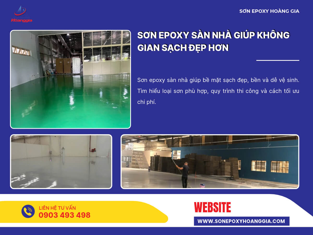 Sơn epoxy sàn nhà giúp không gian sạch đẹp hơn