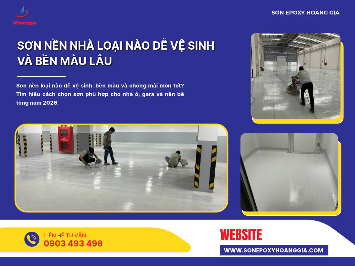Sơn nền nhà loại nào dễ vệ sinh và bền màu lâu