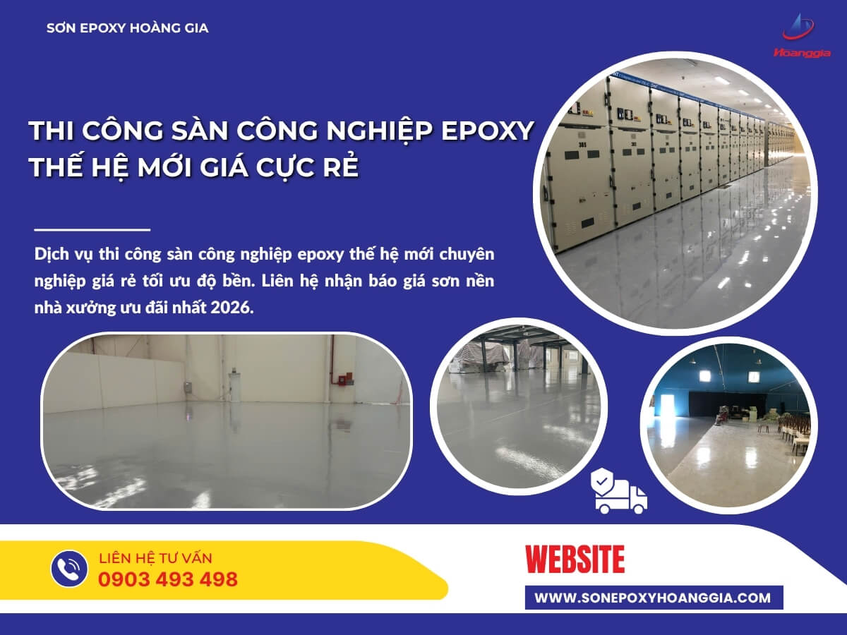 Thi công sàn công nghiệp epoxy thế hệ mới giá cực rẻ