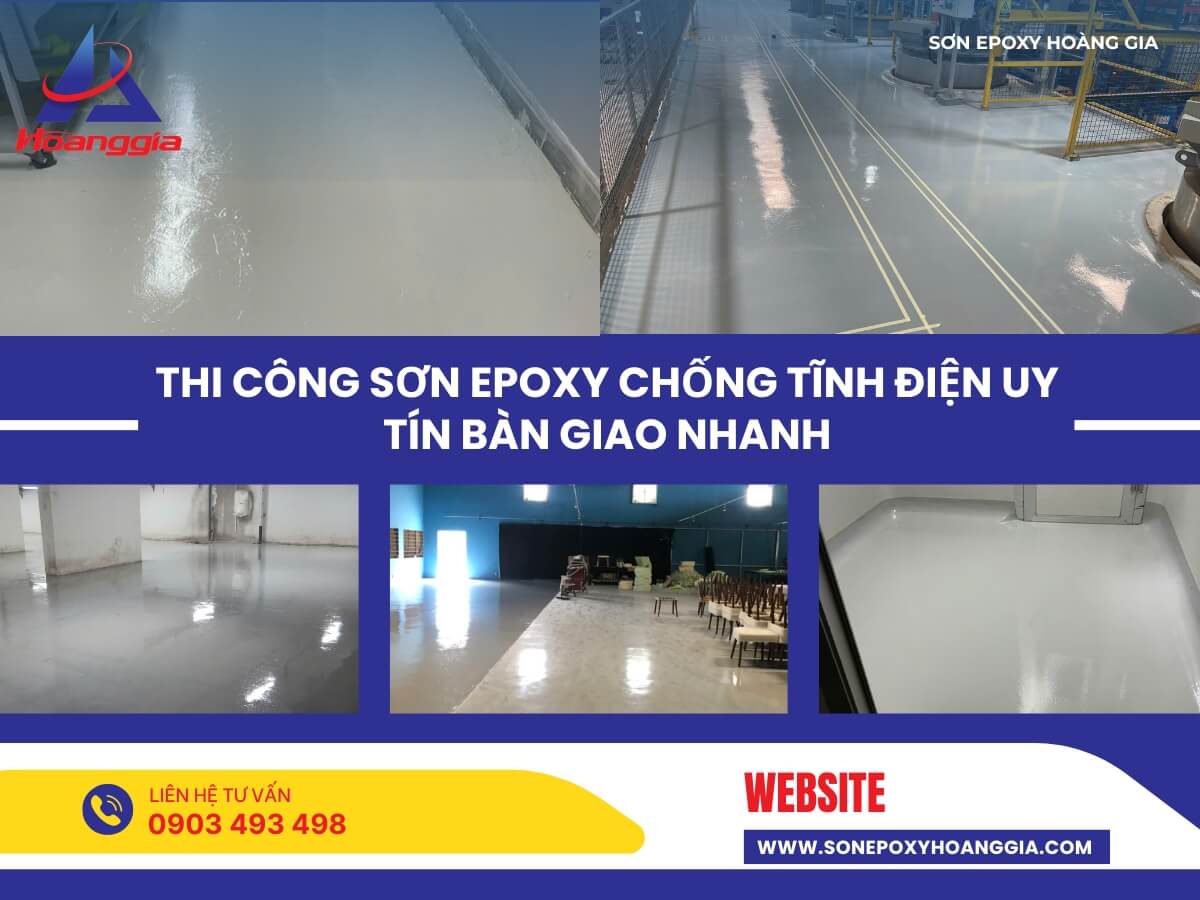 Thi công sơn epoxy chống tĩnh điện uy tín bàn giao nhanh