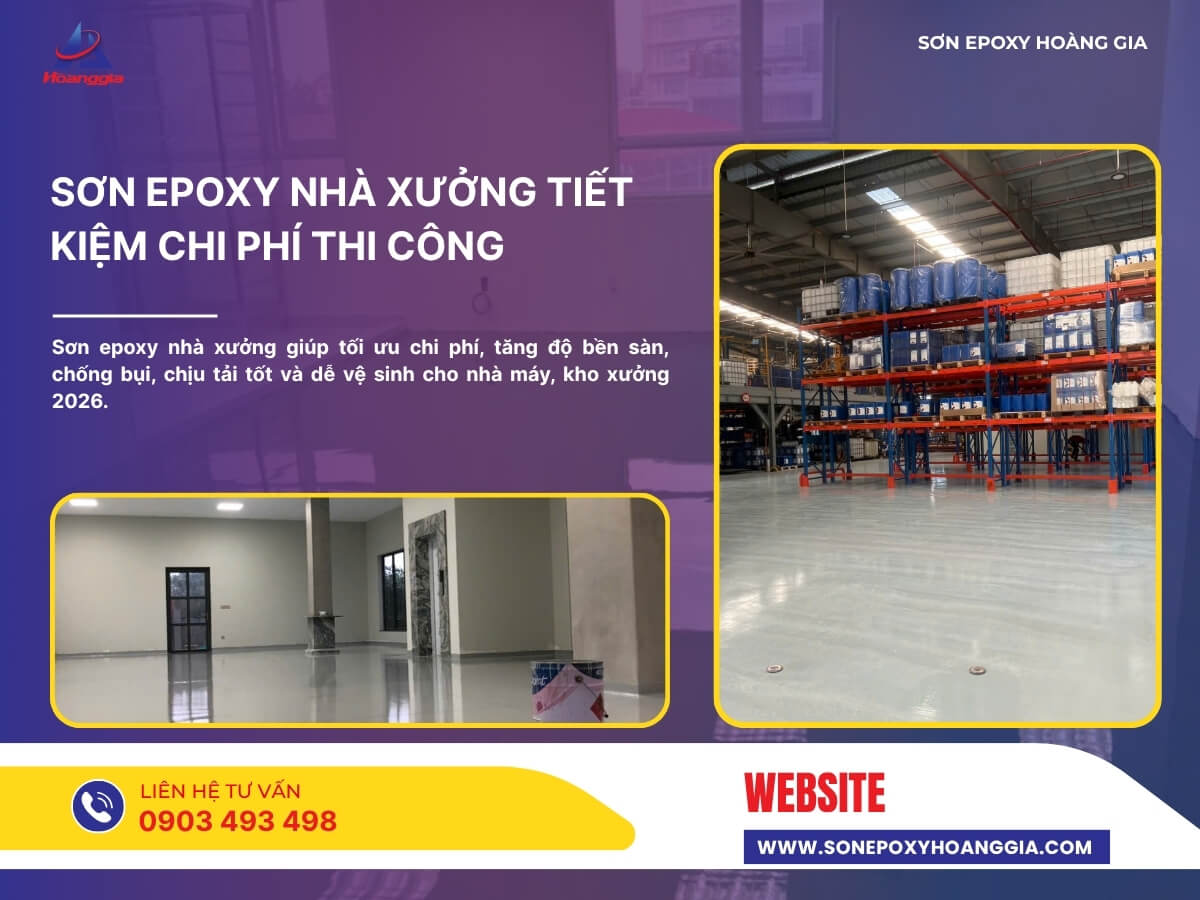 Sơn epoxy nhà xưởng tiết kiệm chi phí thi công