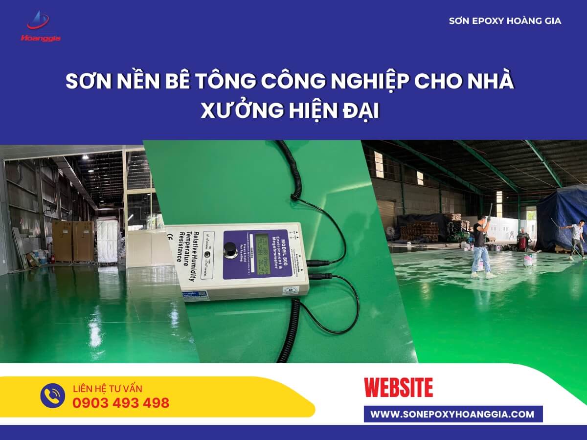 Sơn nền bê tông công nghiệp cho nhà xưởng hiện đại