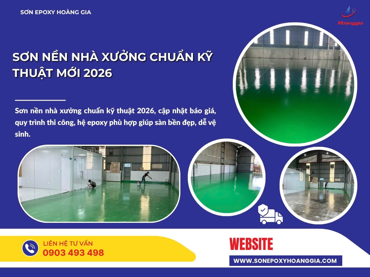Sơn nền nhà xưởng chuẩn kỹ thuật mới 2026