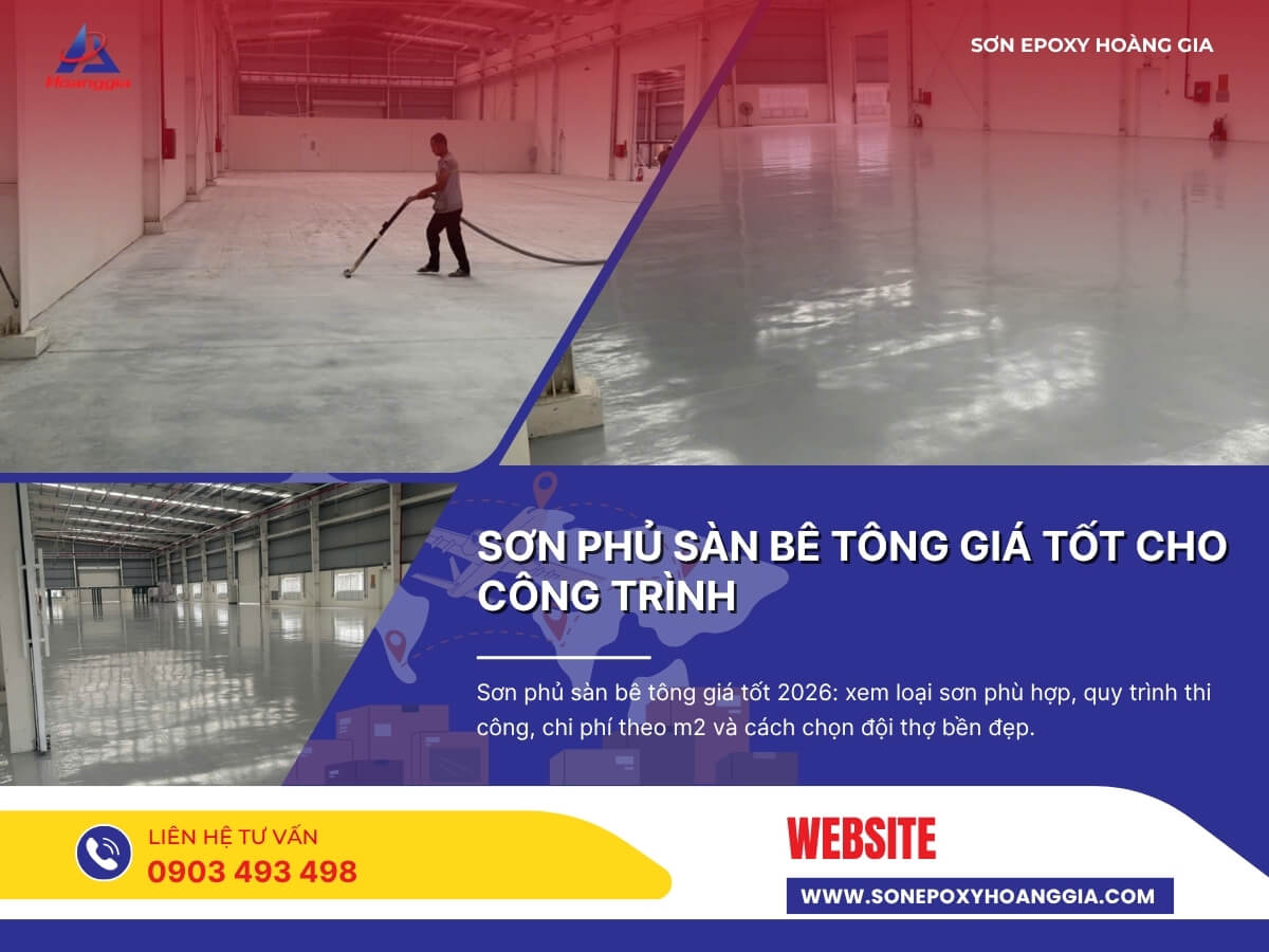 Sơn phủ sàn bê tông giá tốt cho công trình