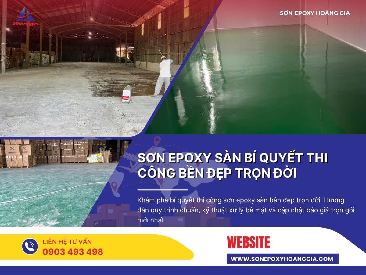 Sơn epoxy sàn bí quyết thi công bền đẹp trọn đời